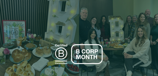 Our Scrummi team celebrating B Corp Month 2026 at their B Corp Brunch