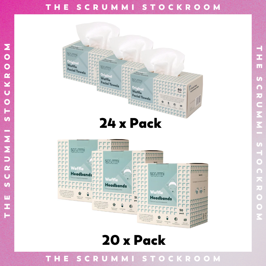 Single-use Biodegradable Facial Towels & Headbands Large Bundle