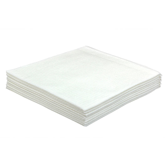 Essential Waffle White Towels